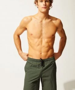 Solid & Striped The California - Olive Seersucker